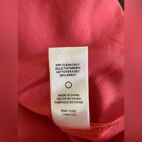 ADELYN Rae fit and flare sleeveless coral pink lace lined tie front dress Small - Picture 14 of 14